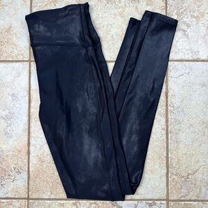 SPANX Faux Leather Black Leggings Size Small